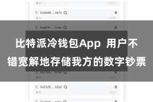 比特派冷钱包App  用户不错宽解地存储我方的数字钞票